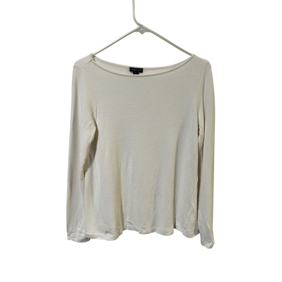 J. Jill Stretch Ivory Knit Long Sleeve Textured Pullover Top Blouse‎ Sz XS - Picture 1 of 5